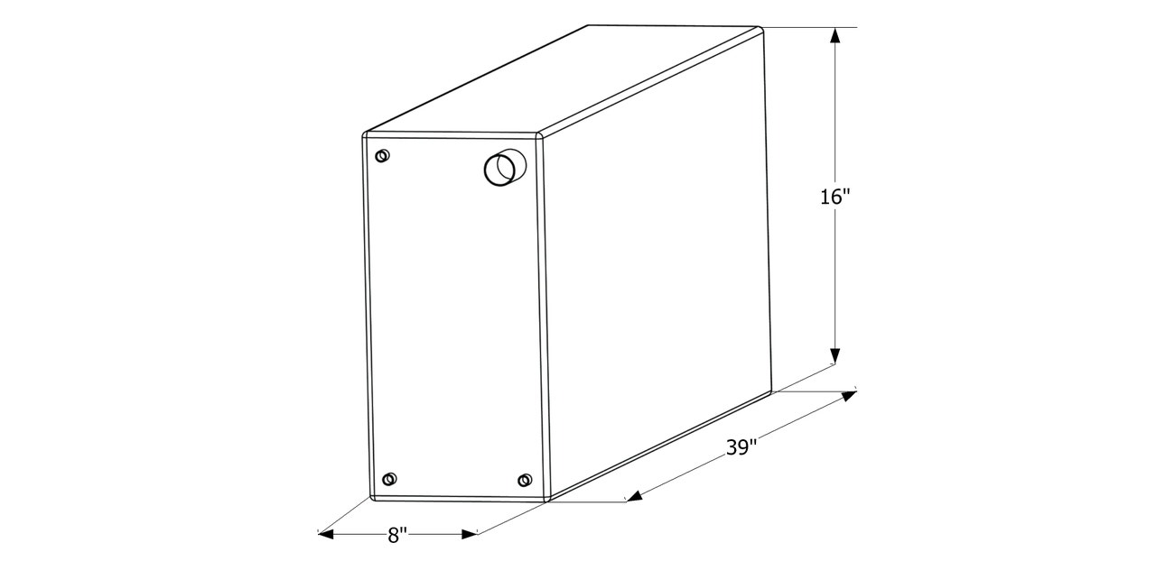 Fresh Water Tank  Wt2460  39X16x8 Fresh Water Tank  Wt2460  39X16x8