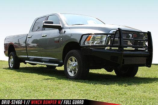 Fab Fours Dr10-S2960-1 Black Steel Front Ranch Bumper   Bumper Black Steel; With