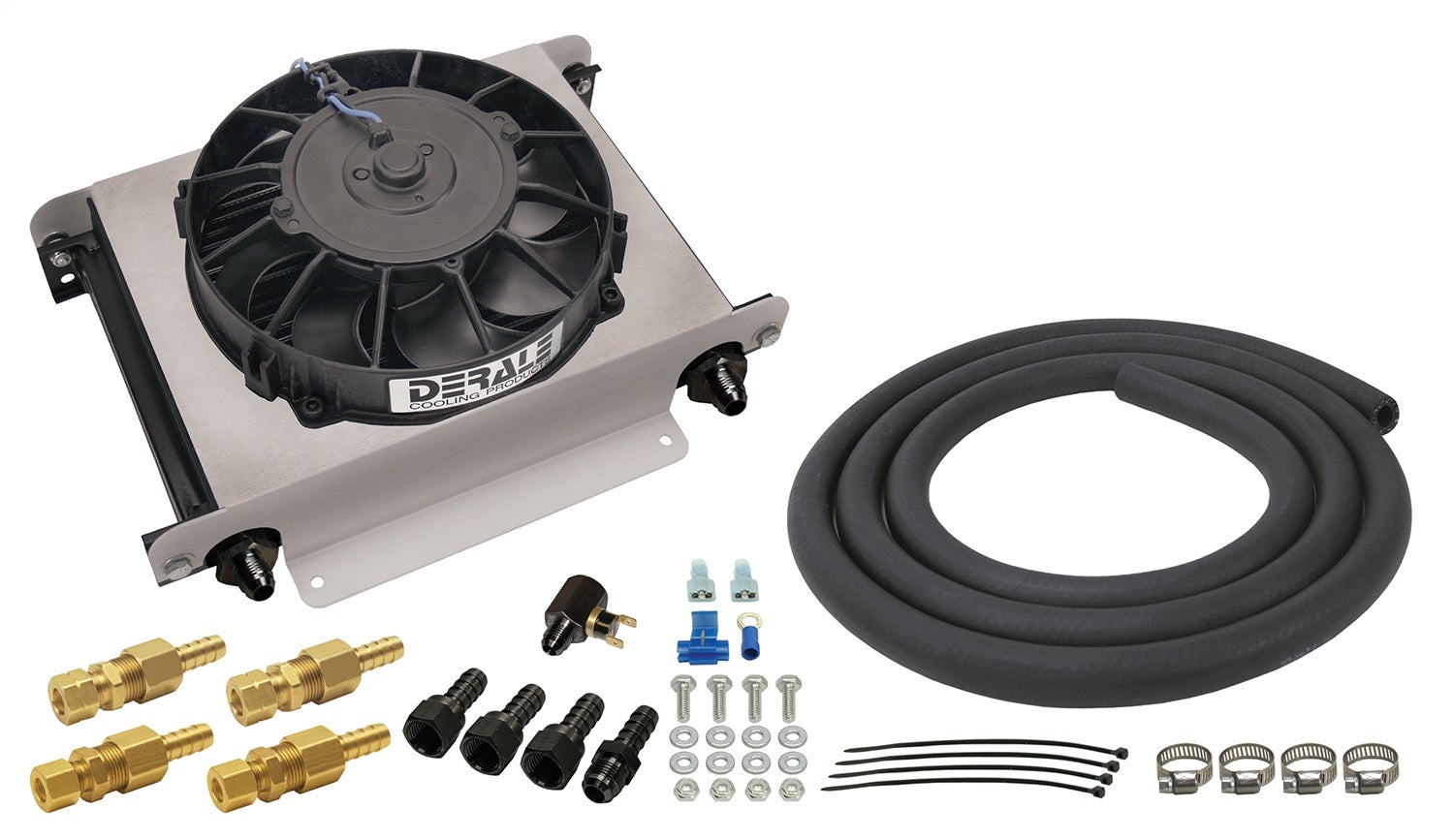 Derale 13960 Hyper-Cool Remote Transmission Cooler Kit  13303 Fluid Cooler