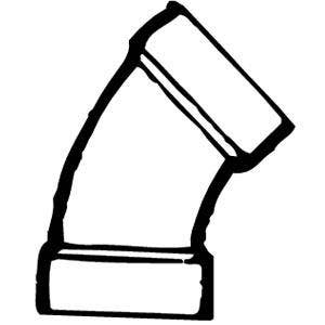 Lasalle Bristol 632501 Abs Elbow Fitting (1/8 Bend 1-1/2" Long)   Sewer Waste