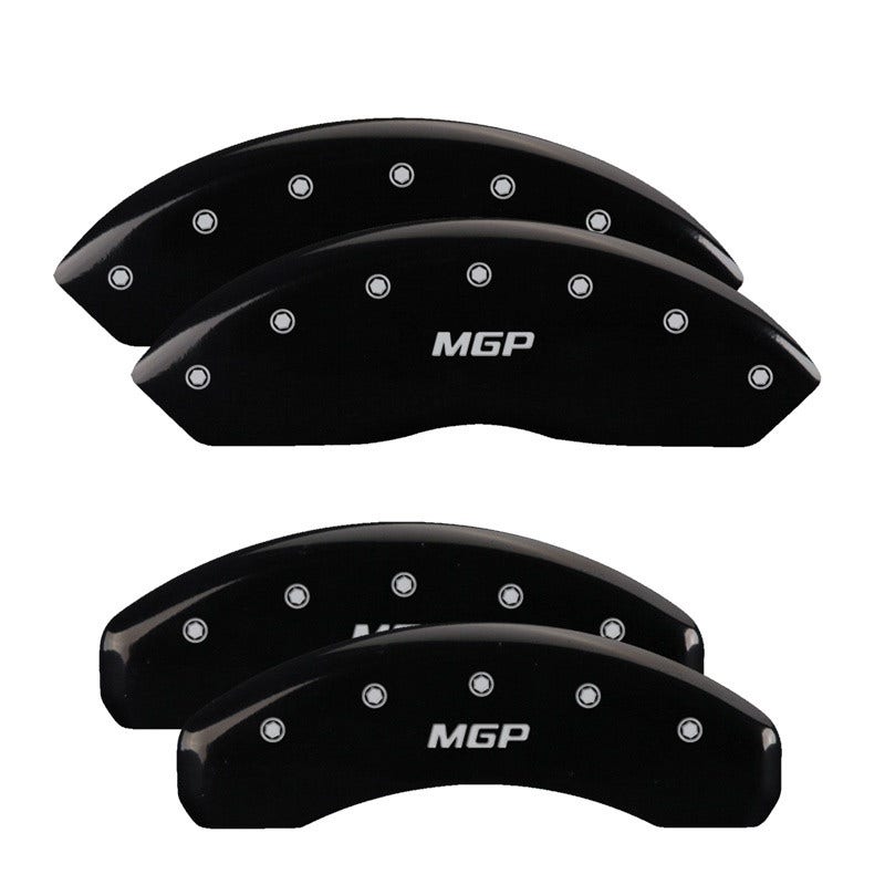 Mgp Caliper Covers 10248Smgpbk Mgp Black Powder Coat Finish, Silver Characters,