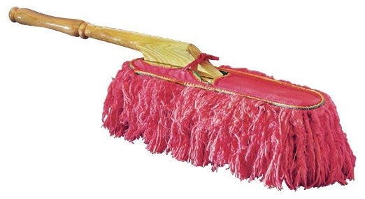 Wood Handle Car Duster   Car Duster; Length - 25 Inch, Color - Red, Material -