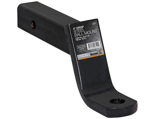 Buyers Products 1803017 2 Inch Ball Mount With 8 Inch Drop X 10 Inch Long Tube