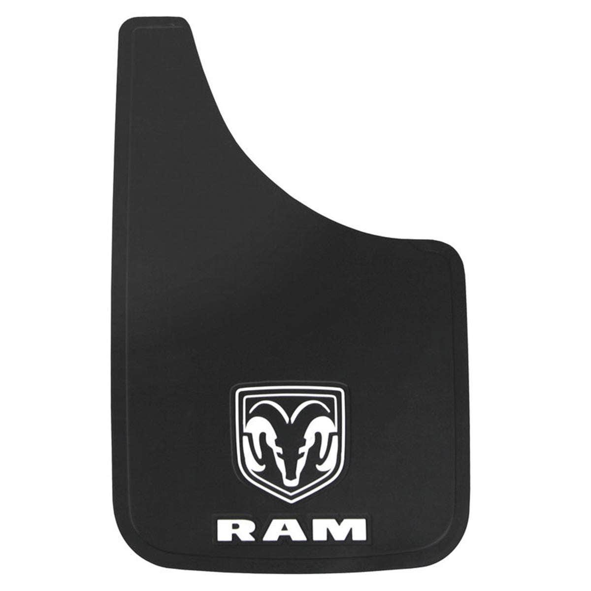Dodge Ram White Logo Easy Fit 15" Mud Guard - Set Of 2 Dodge Ram White Logo Easy