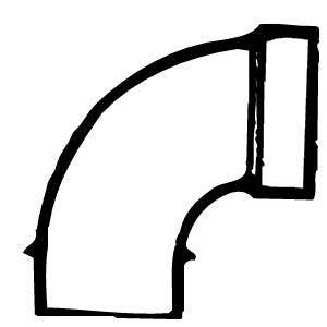 90 Degree Street Elbow, 2"   Sewer Waste Valve Fitting  Type - 90 Degree Long