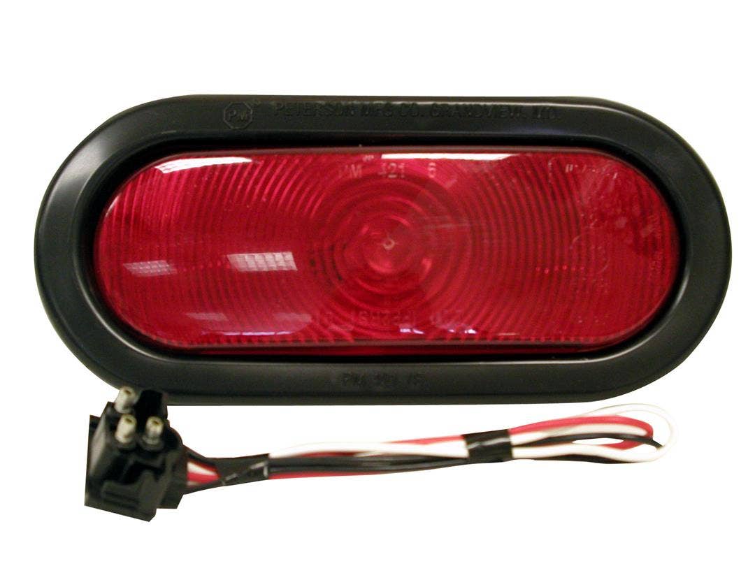 Pm V421kr Red Oval Stop, Turn & Tail Light Kit Trailer Light  Type - Stop/ Turn/