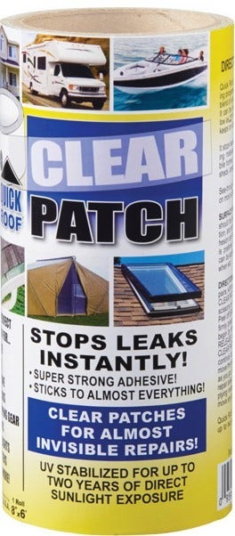 Cofair Products Qrcp86 Quick Roof Clear Patch-8" X 6"   Quick Roof Clear Patch-8