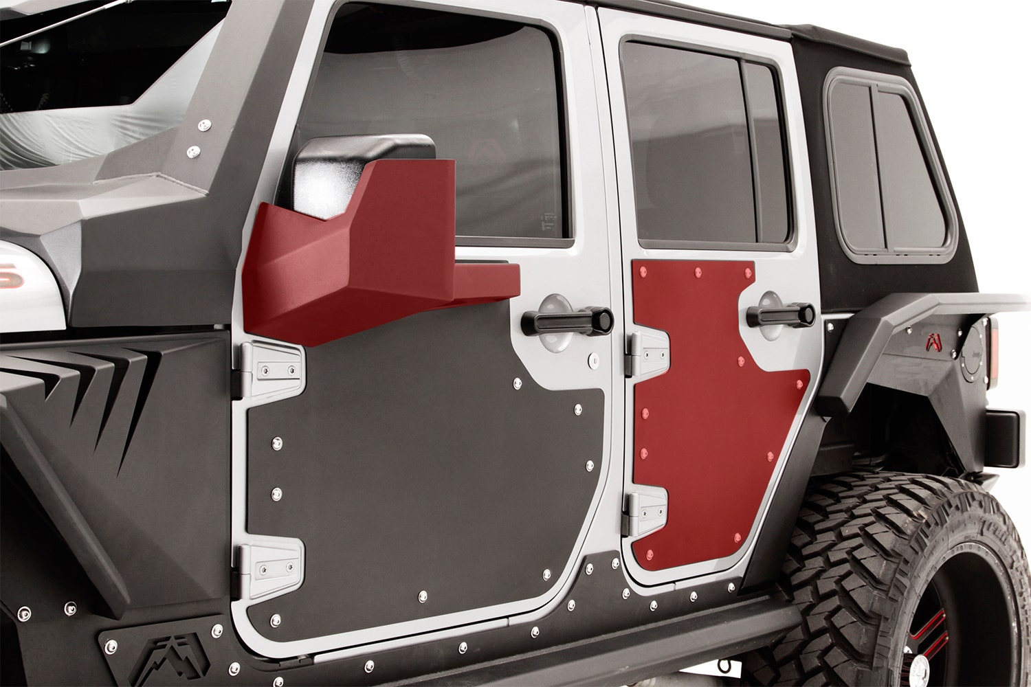 Fab Fours Jk3000-1 Door Skin Fits 07-18 Wrangler (Jk)   Door Skin Armor System;