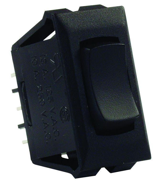 Jr Products 12675 Black Spdt Mom-On/Off/Mom-On Switch   Multi Purpose Switch;
