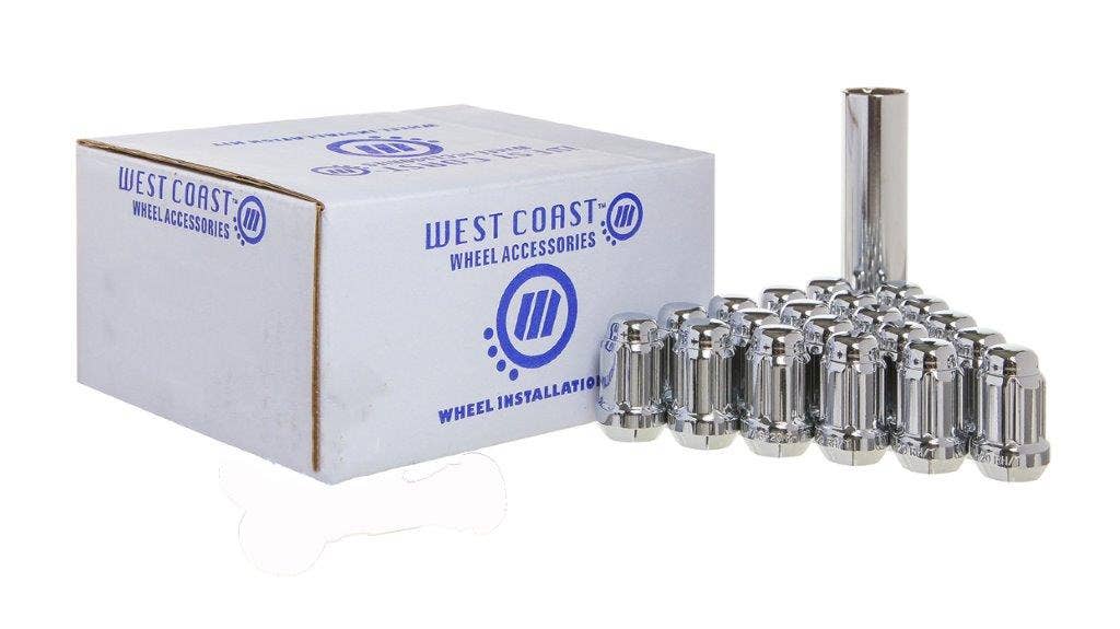 West Coast Accessories W55012s 1/2" Spline Closed End Wheel Lug Nut Installation