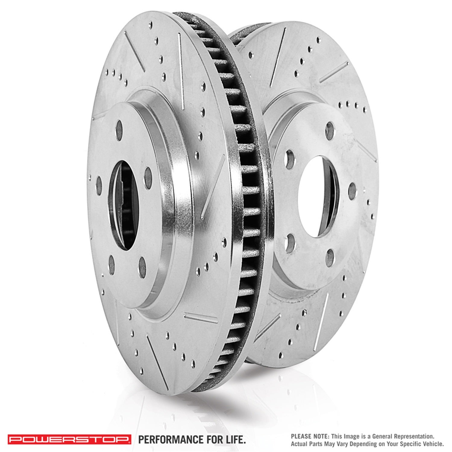 Power Stop Ar82153xpr Front Evolution Drilled & Slotted Rotor Pair Power Stop