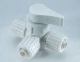 Flair-It 16912 Plastic 3 Way Valve, 0.5" Size Flair-It  Plastic 3 Way Valve, 0.5