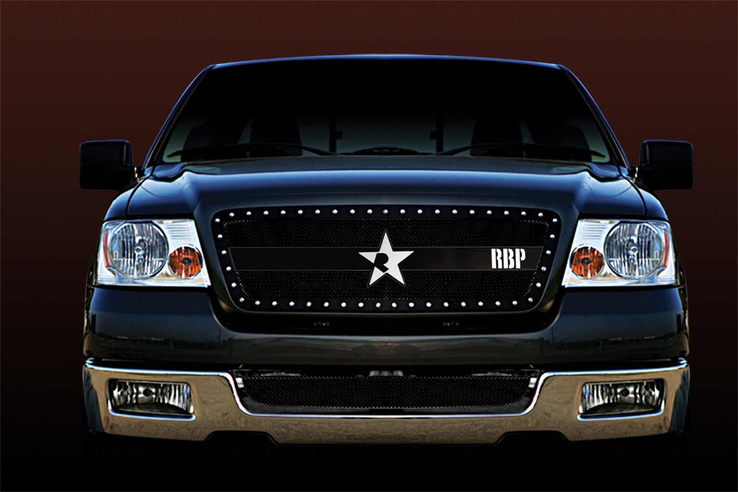 Rbp 951556 Rx-Iii Series Black Studded Frame Main Grille  951556 Rx-Iii Series