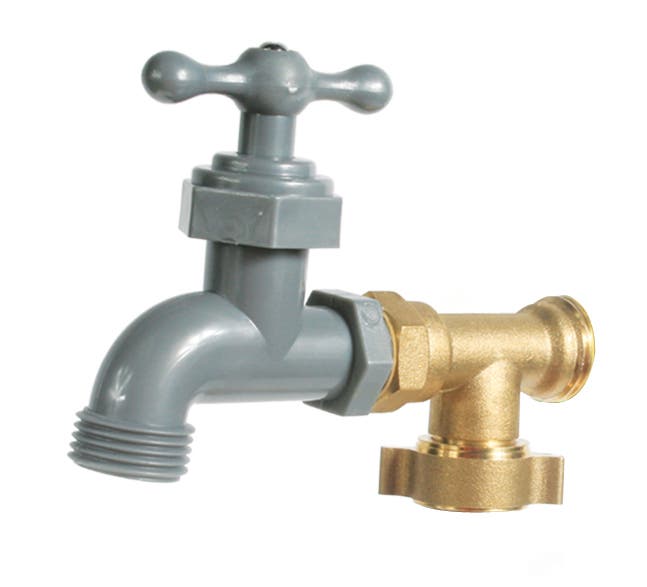 Camco 90 Degree Water Faucet - Provides Extra Outside Water Source By Connecting