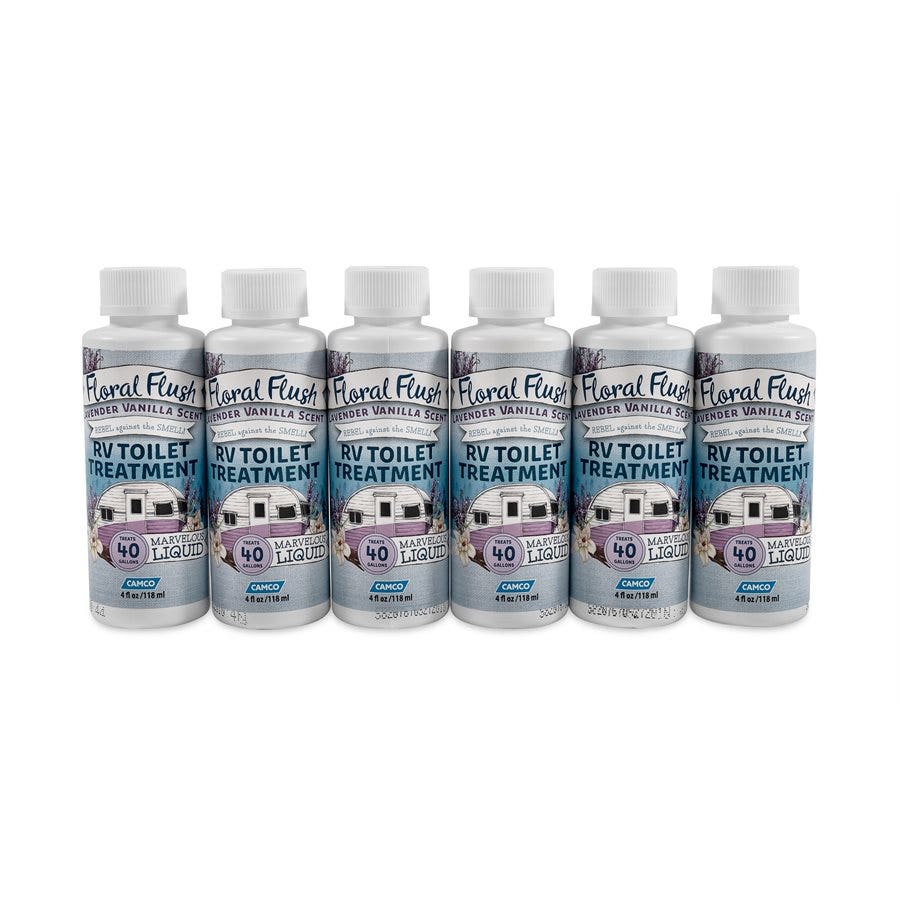 Camco 41480 Floral Flush Rv Toilet Treatment Singles, Lavender Vanilla Scent -