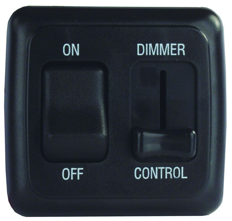 Jr Products 12275 Black Dimmer On/Off Switch With Bezel   Dimmer Switch; Type -