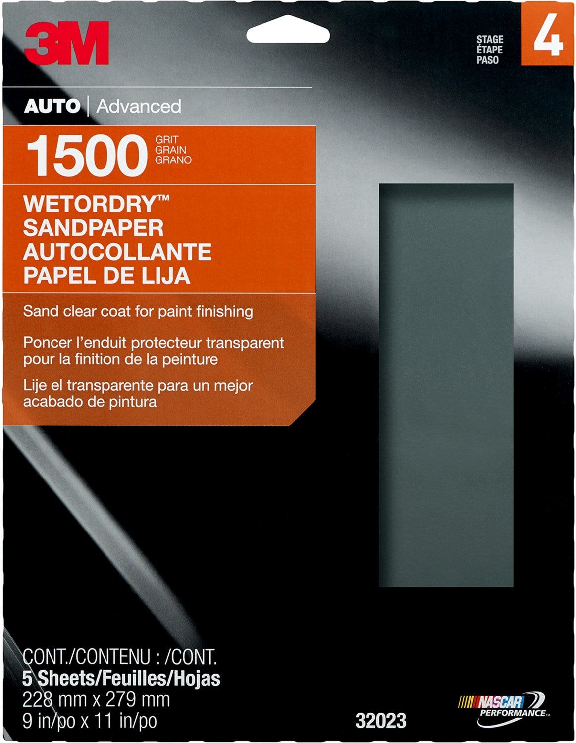 3M (32023) Sandpaper, 32023, 1500 Grit, 9 Inch X 11 Inch, 5 Sheets Per Pack [You