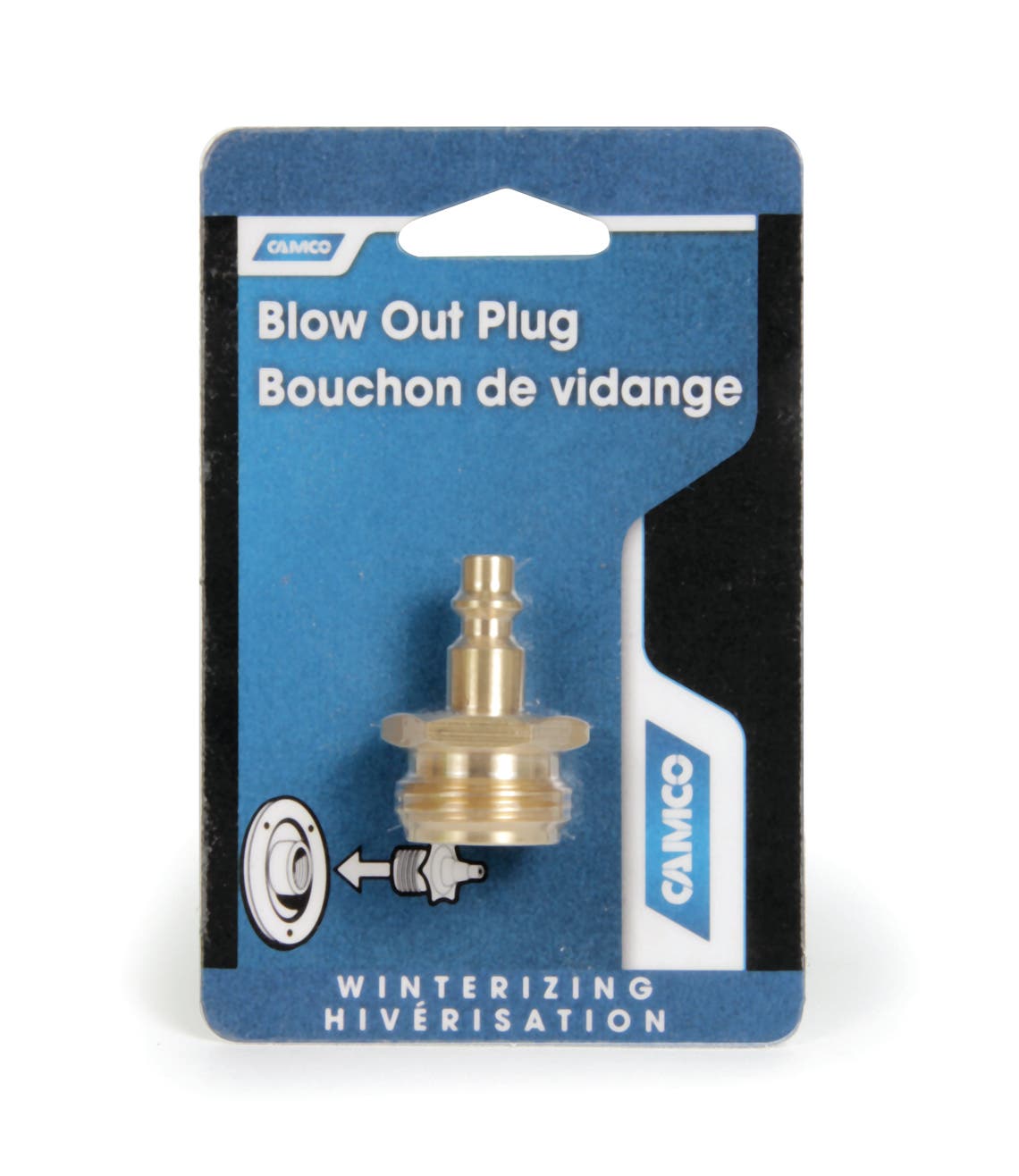 Camco Blow Out Plug With Brass Quick Connect-Aids In Removal Of Water From Water