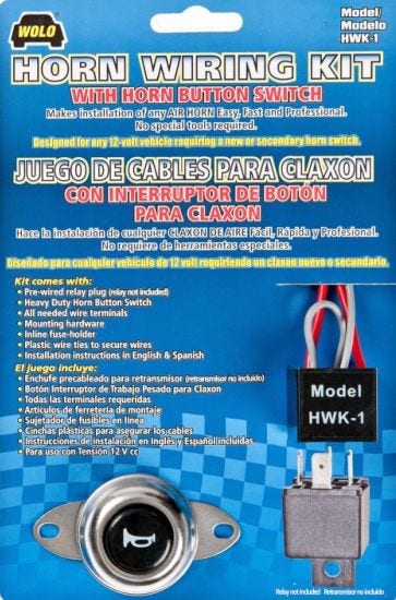 Wolo (Hwk-1) Air Horn Wiring Kit With Horn Button Switch  Mfg  Air Horn Wiring