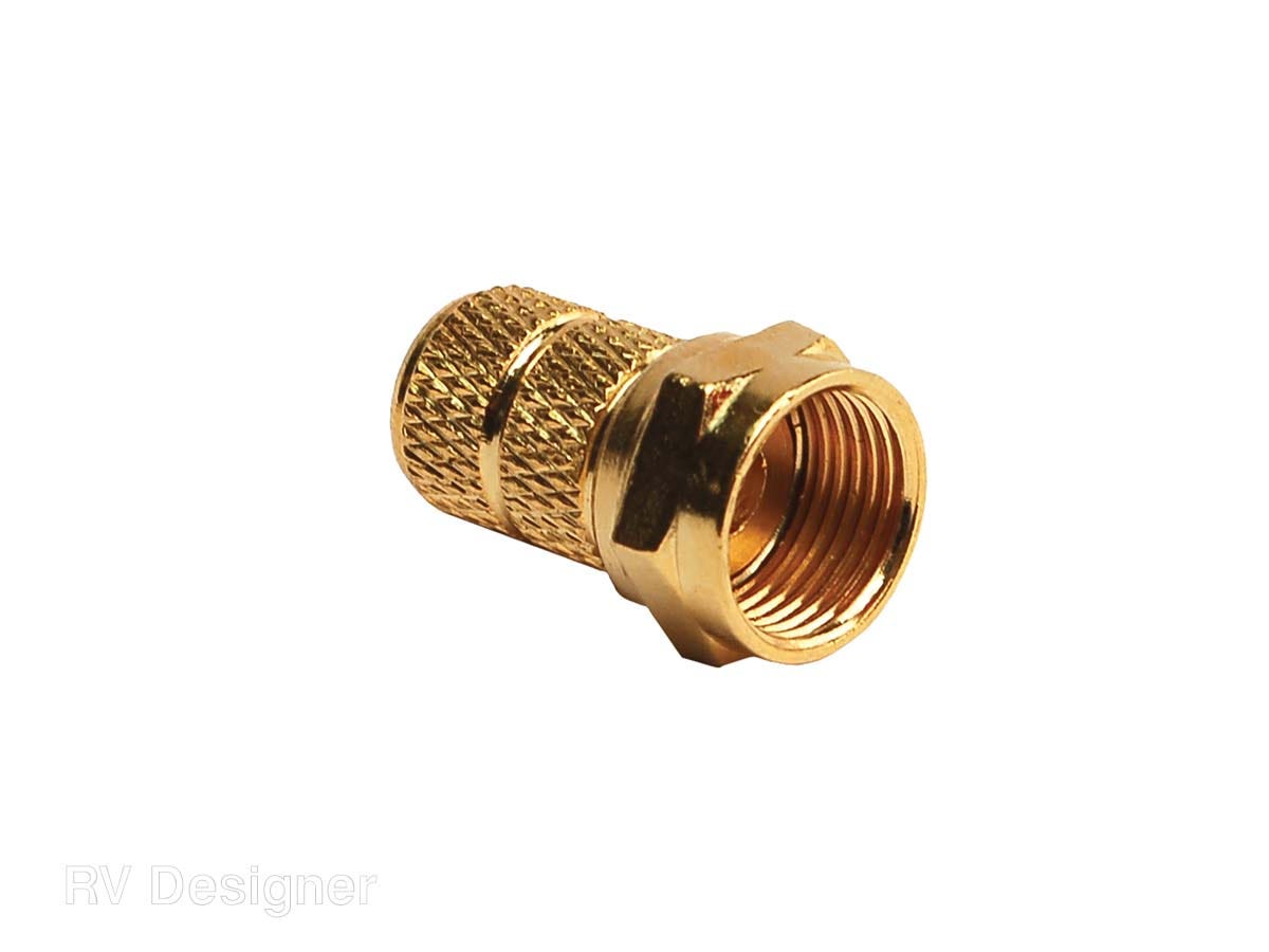 Rv Designer T183, Rg59-Gold Cable Connector, Twist On, 2 Per Pack   Antenna
