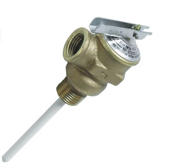 Camco 10421 1/2" Temperature And Pressure Valve With 4" Probe   Water Heater