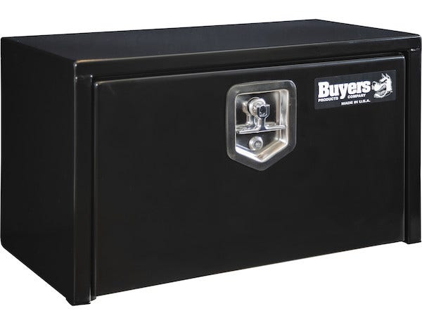 Buyers Products 1703350 Black Steel Underbody Truck Box With T-Handle Latch, 14