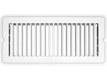 Rv Designer H875 Metal Floor Register, Undampered, 10 Inch X 4 Inch, White,