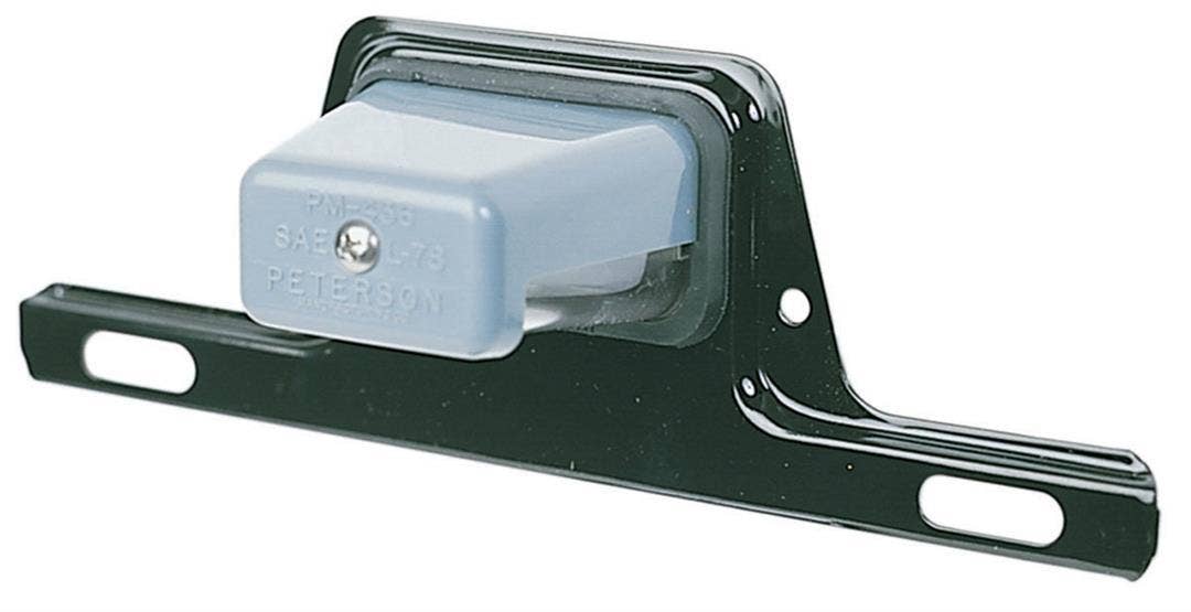 Peterson M436b Clear License Plate Light With Steel Bracket  Mfg.  License Plate