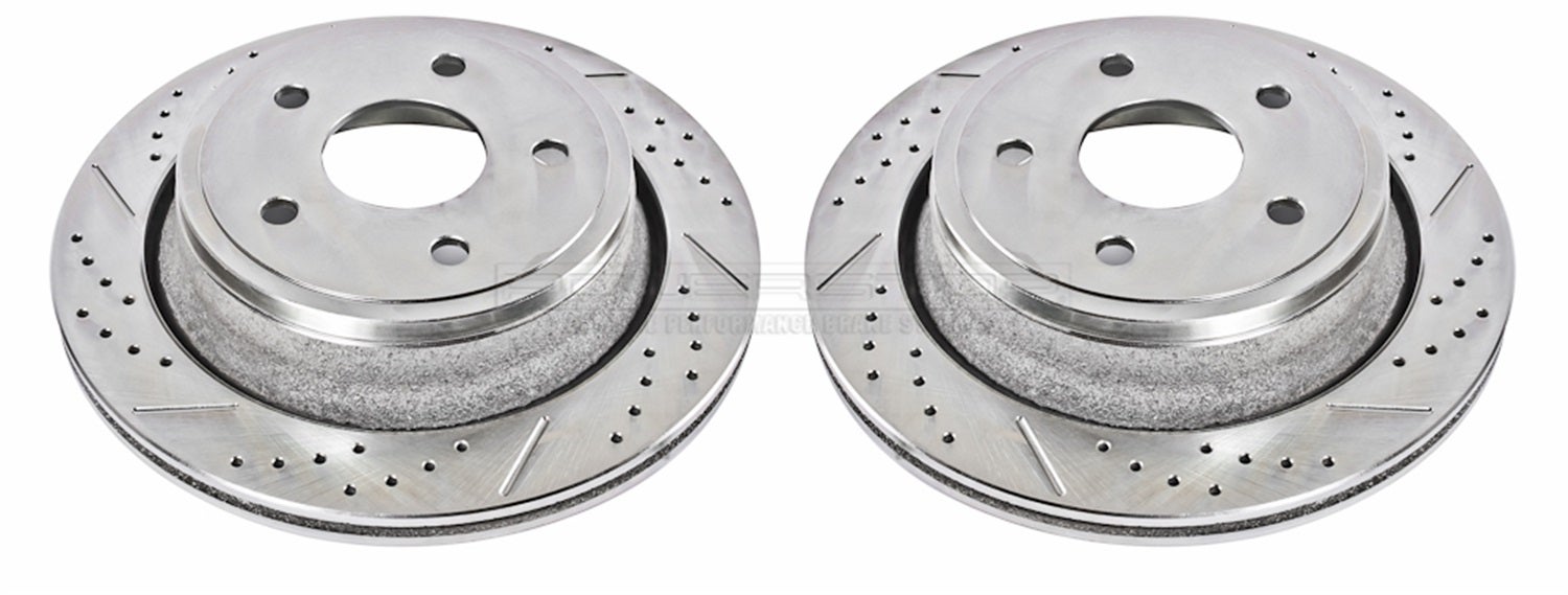 Power Stop Ar8752xpr Rear Evolution Drilled & Slotted Rotor Pair Power Stop