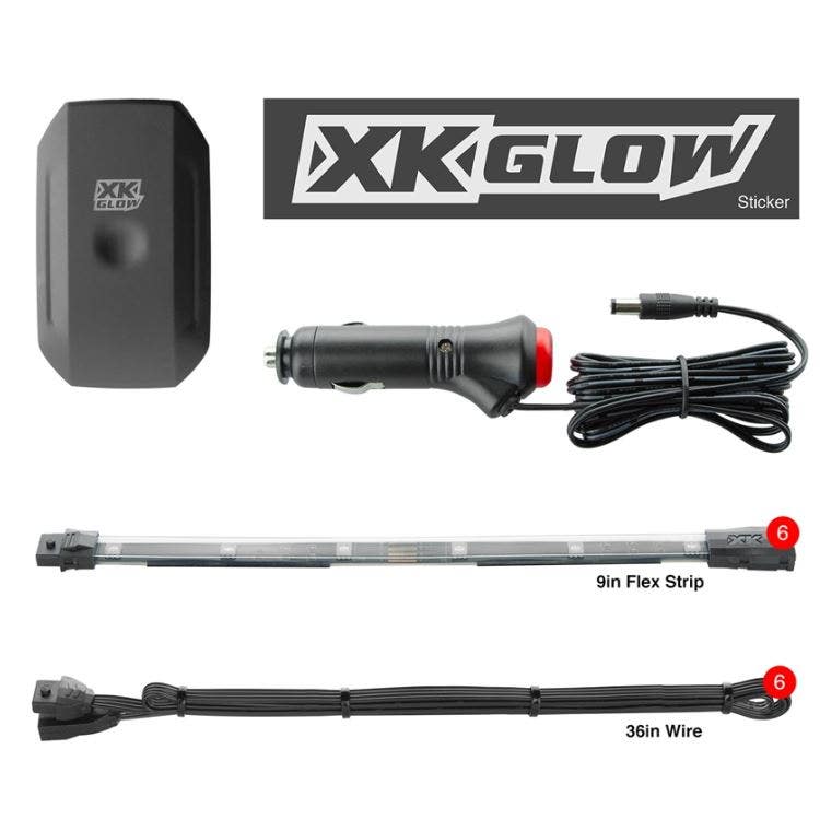 6Pc 10" 2Nd Gen Flexible Strip Car Interior Grill Xkchrome App Control Under Car