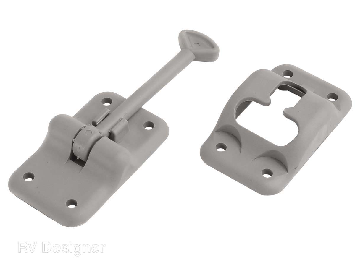 Rv Designer E234, Plastic Door Holder, T Style, 3-1/2 Inch, Grey, Entry Door