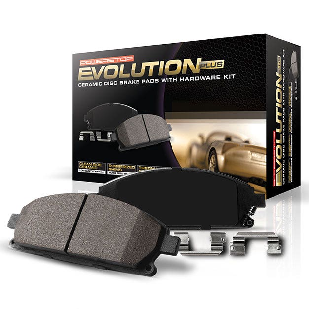 Power Stop 17-866, Z17 Front Ceramic Brake Pads With Hardware Power Stop , Z17