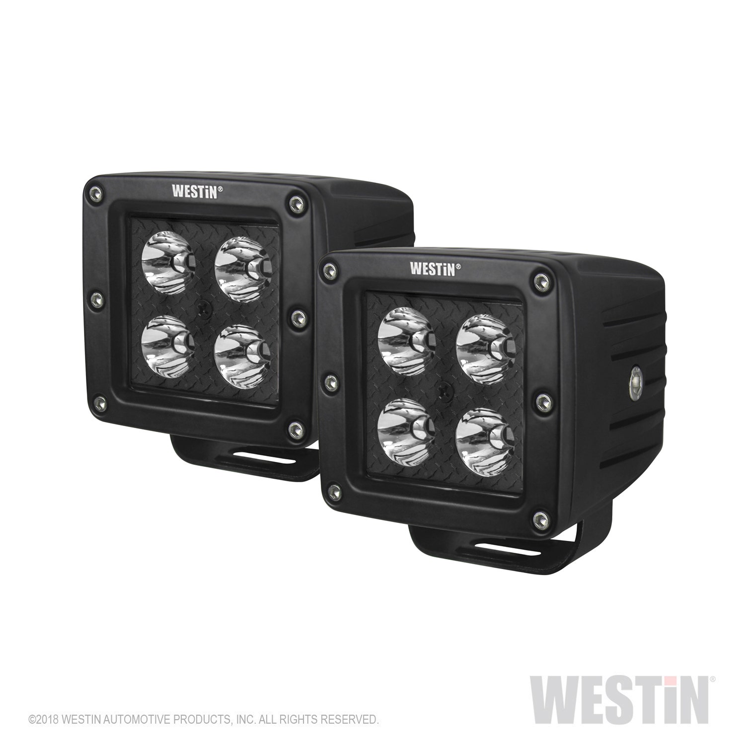 Westin 09-12205B-Pr Black Led Auxiliary Lights Set (Hyper B-Force Of (2) 3.2 In.