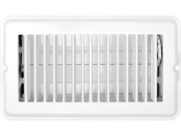 Rv Designer H873, Metal Floor Register With Damper, 8 Inch X 4 Inch, White,