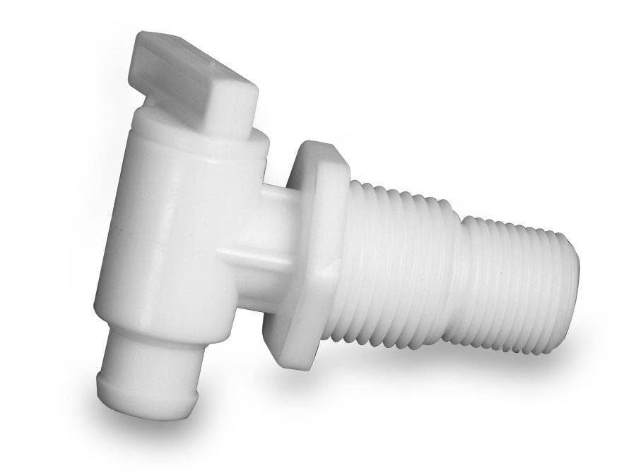 Camco 22243 Drain Valve - 3/8" Or 1/2" Male Npt   Fresh Water Tank Drain Valve;