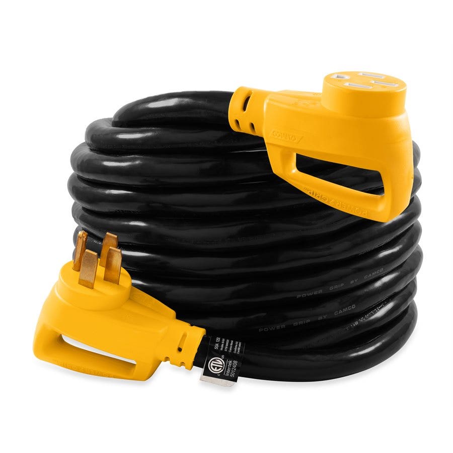 Camco 55195 30' Powergrip Heavy-Duty Outdoor 50-Amp Extension Cord For Rv And