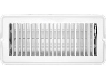 Rv Designer H876 Metal Floor Register With Damper, 10 Inch X 4 Inch, White,