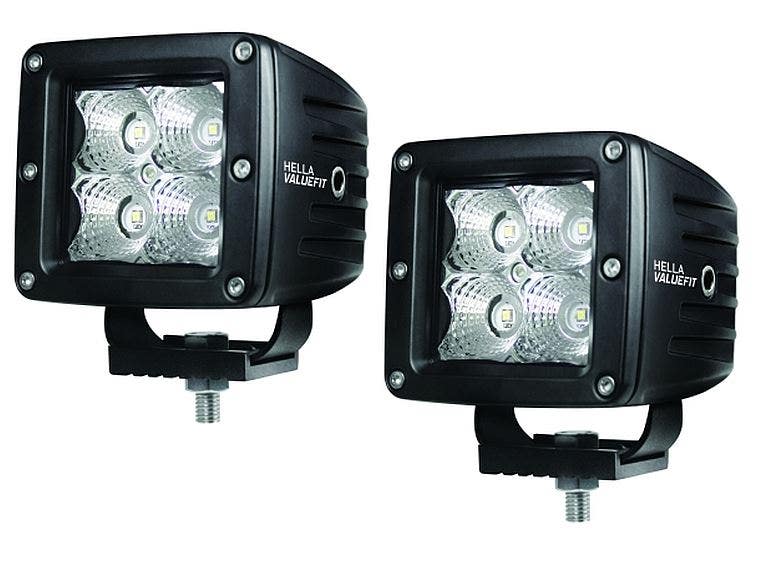 Hella 357204031 Valuefit Cube Flood Beam (Off Road, 4Led)  Optilux (R) Driving/