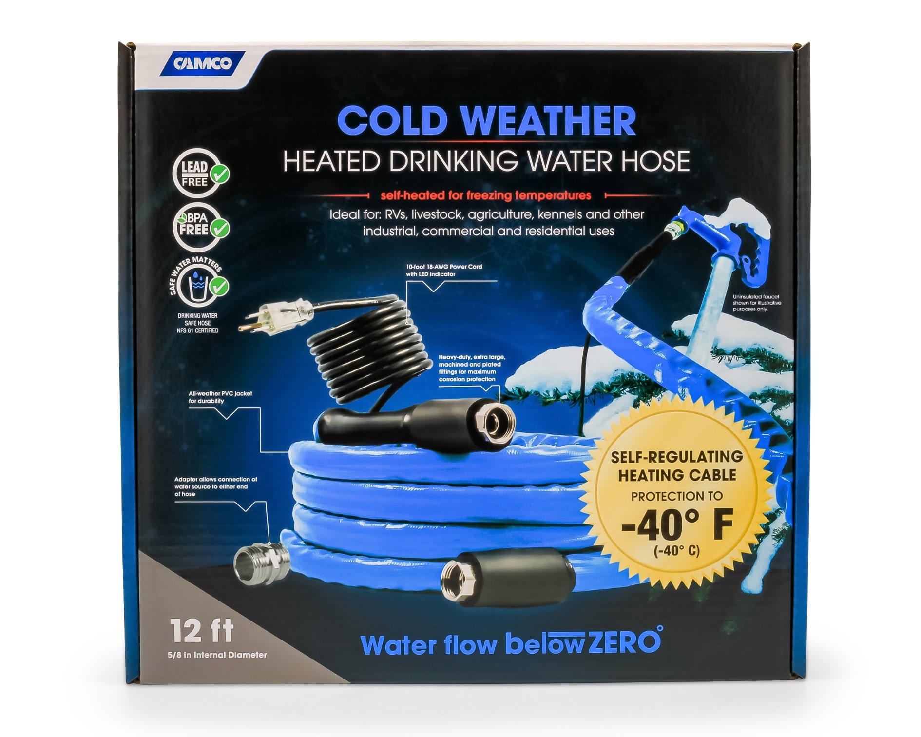 Camco 22920 Heated Drinking Water Hos   Fresh Water Hose Tastepure (Tm); Inside