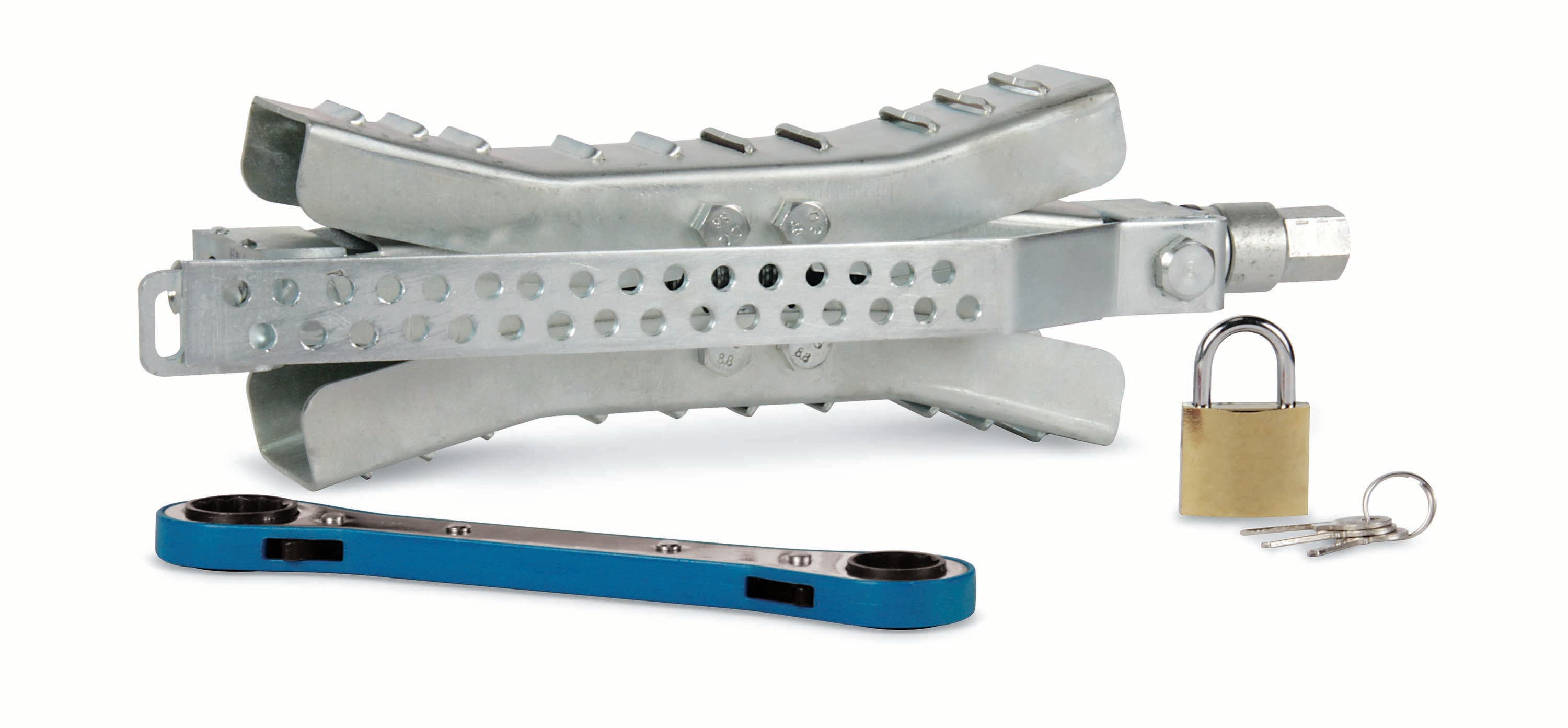 Eaz Lift Heavy Duty Wheel Stop With Ratchet Wrench- Stabilizes Your Truck By