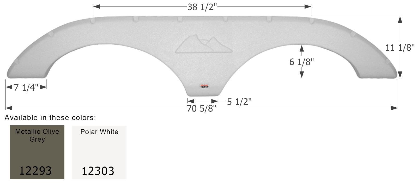 Keystone Tandom Fender Skirt White Keystone Tandom Fender Skirt White