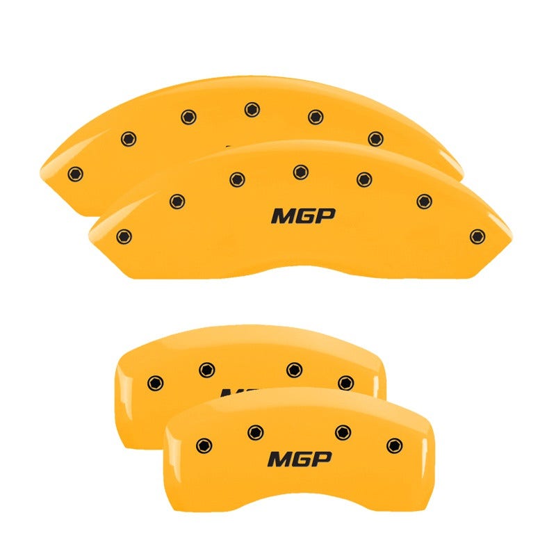 Mgp Caliper Covers 54015Smgpyl Mgp Yellow Powder Coat Finish, Black Characters,