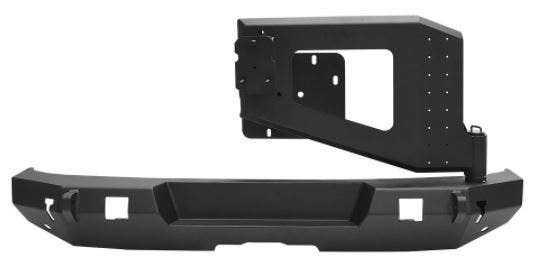 Westin 59-82015 Textured Black Bumper (Wj2 Rear W/Tire Carrier For Jeep Wrangler