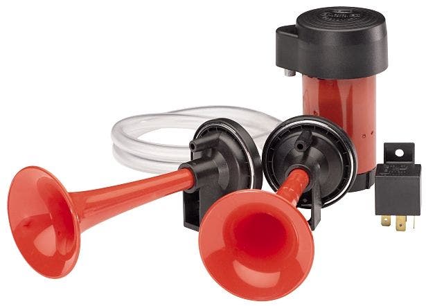 Hella 003001651 2-Trumpet 12V Air Horn Kit   2-Trumpet 12V Air Horn Kit