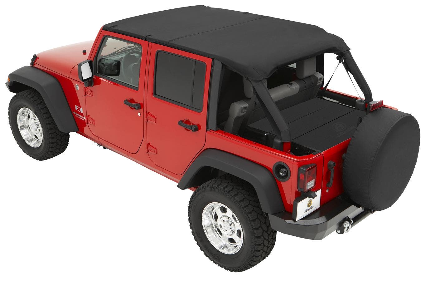 Bestop 5259435 Black Diamond Safari-Style Bikini Top For 2010-2018 Wrangler Jk