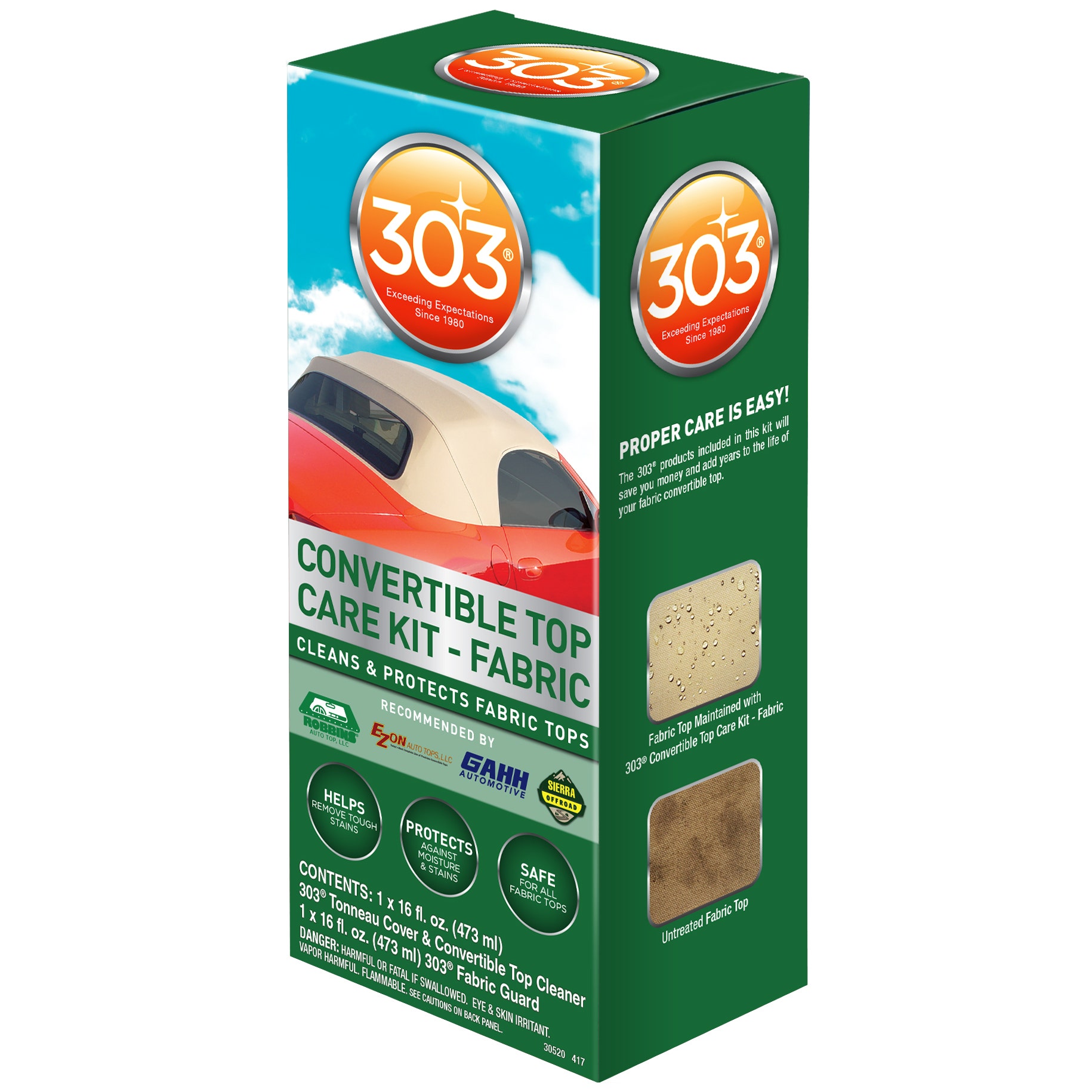 303 Convertible Fabric Top Cleaning And Care Kit - Cleans And Protects Fabric
