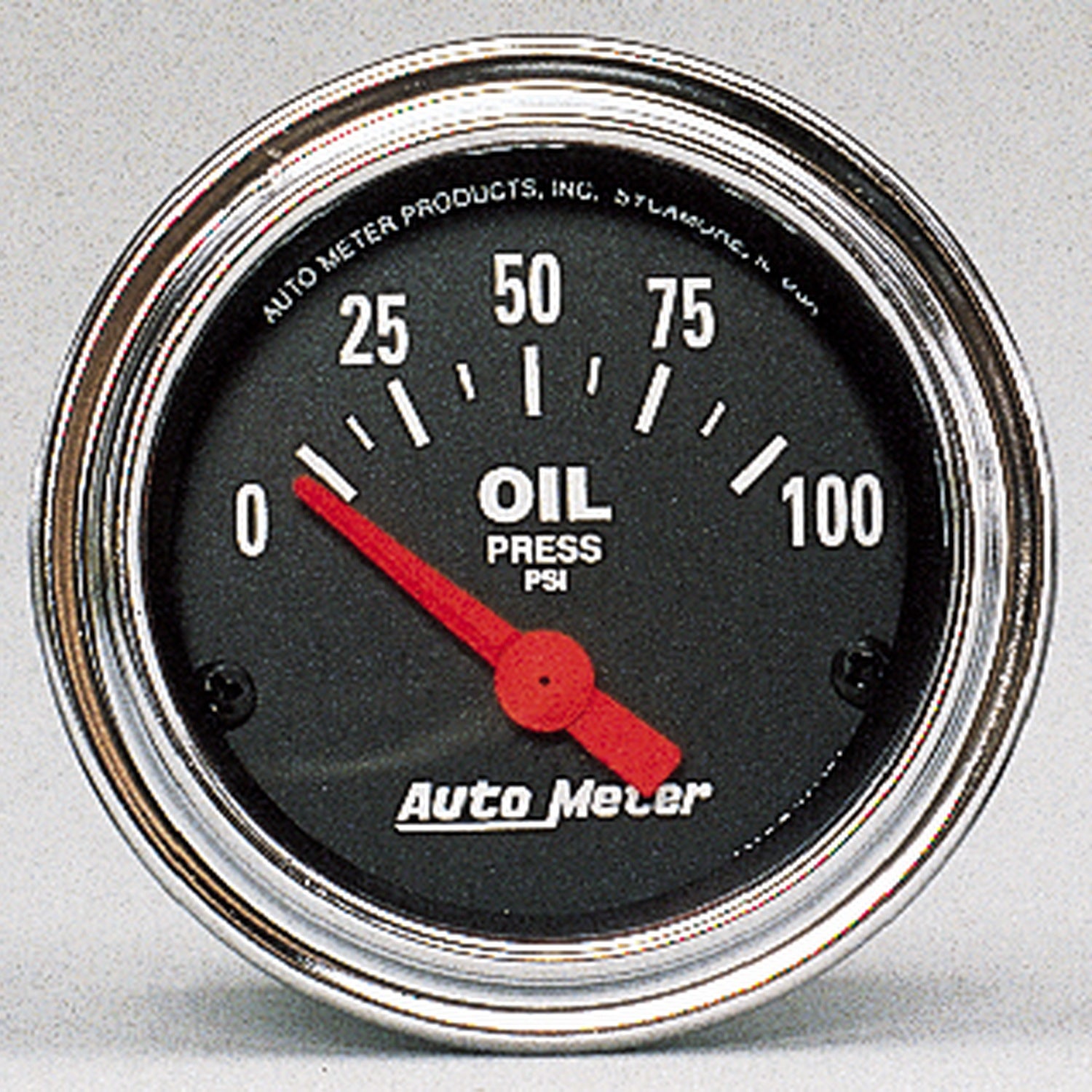 Autometer 2522 Traditional Chrome Electric Oil Pressure Gauge Auto Meter