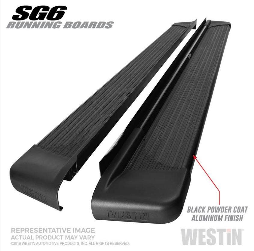 Westin Black Sg6 Running Boards Black Aluminum Running Board 68.4 Inches  Black