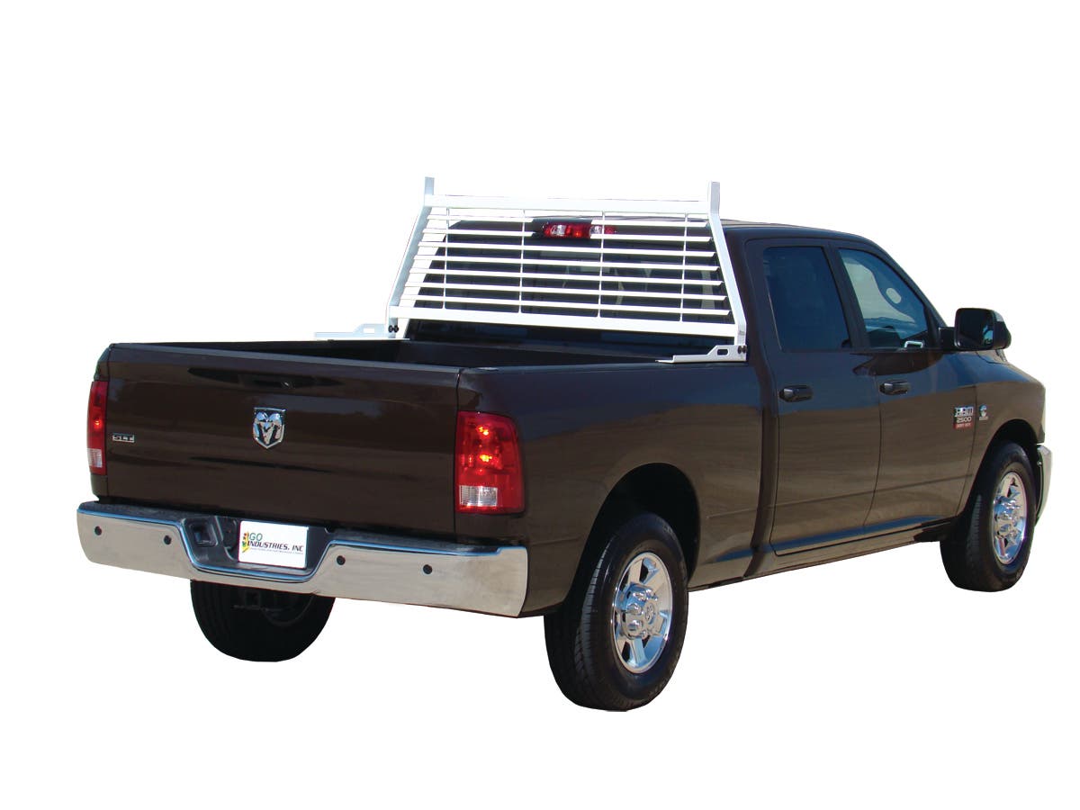 Go Industries Flat Iron Headache Rack - Black   Headache Rack Flat Iron; Type -