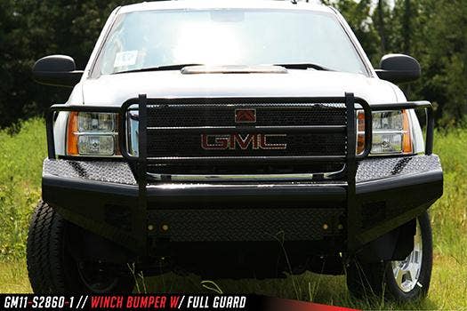 Fab Fours Gm11-S2860-1 Black Steel Front Ranch Bumper   Black Steel Front Ranch